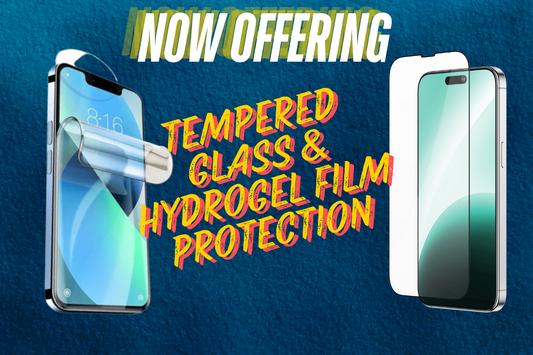 Tempered Glass vs. Hydrogel Phone Screen Protectors selling now